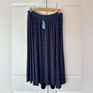 Draper James Slit Side Skirt In Falling Daisies Nassau Blue NWT (Size XXL)